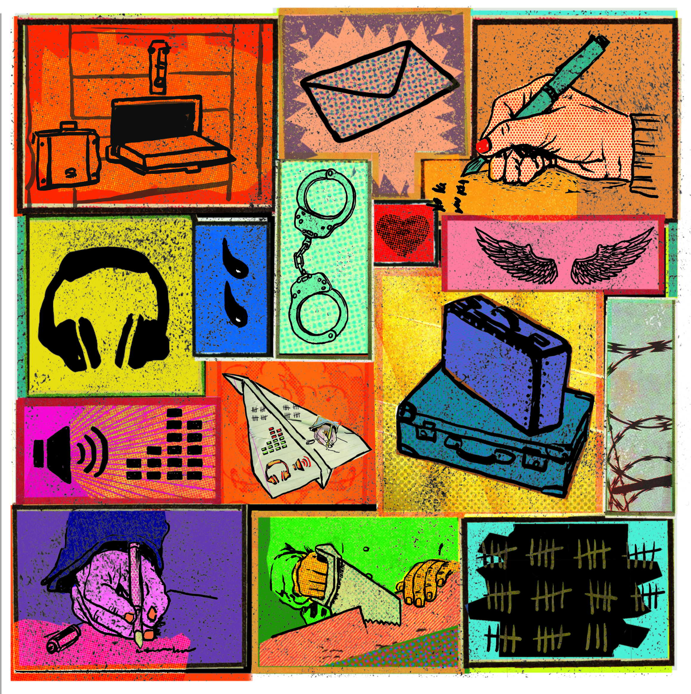 Brieffreundschaft, Gefaengnis, lllustration, taz